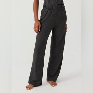 Outdoor Voices Cloudknit space-dye wide leg pant in charcoal grey sz m